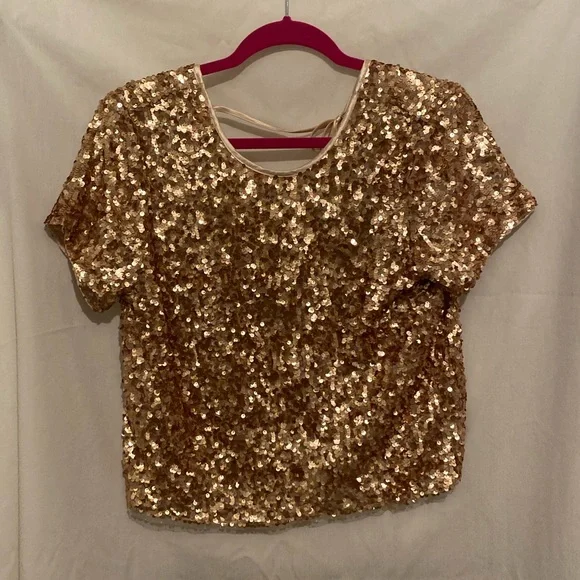 abercrombie sequin top